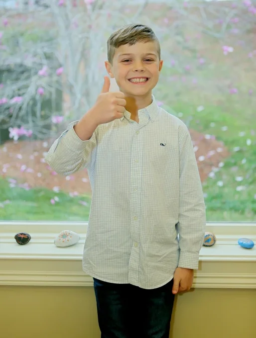 young boy at the dentist's office