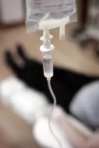 photo of sedation fluid in IV